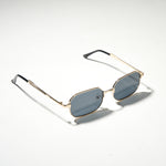 Chokore  Chokore Rectangular Edgy Sunglasses (Black & Gold)