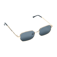 Chokore Chokore Rectangular Edgy Sunglasses (Black & Gold)
