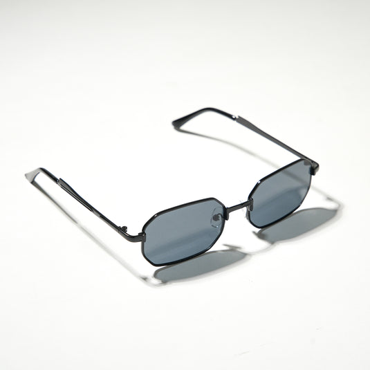 Chokore Rectangular Edgy Sunglasses (Black)