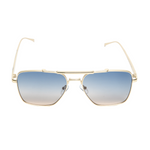 Chokore  Chokore Retro Double Bridge Double Beam Sunglasses (Blue & Gold)