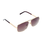 Chokore Chokore Retro Double Bridge Sunglasses with UV400 Protection (Brown & Gold) 