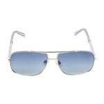 Chokore  Chokore Retro Double Bridge Sunglasses with UV400 Protection (Blue & Silver)