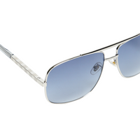 Chokore Chokore Retro Double Bridge Sunglasses with UV400 Protection (Blue & Silver)