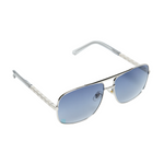 Chokore Chokore Retro Double Bridge Sunglasses with UV400 Protection (Blue & Silver) 