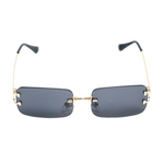 Chokore Chokore Tinted Rectangle Sunglasses (Light Blue) Chokore Rimless Rectangular Sunglasses with Metal Temple (Gray)