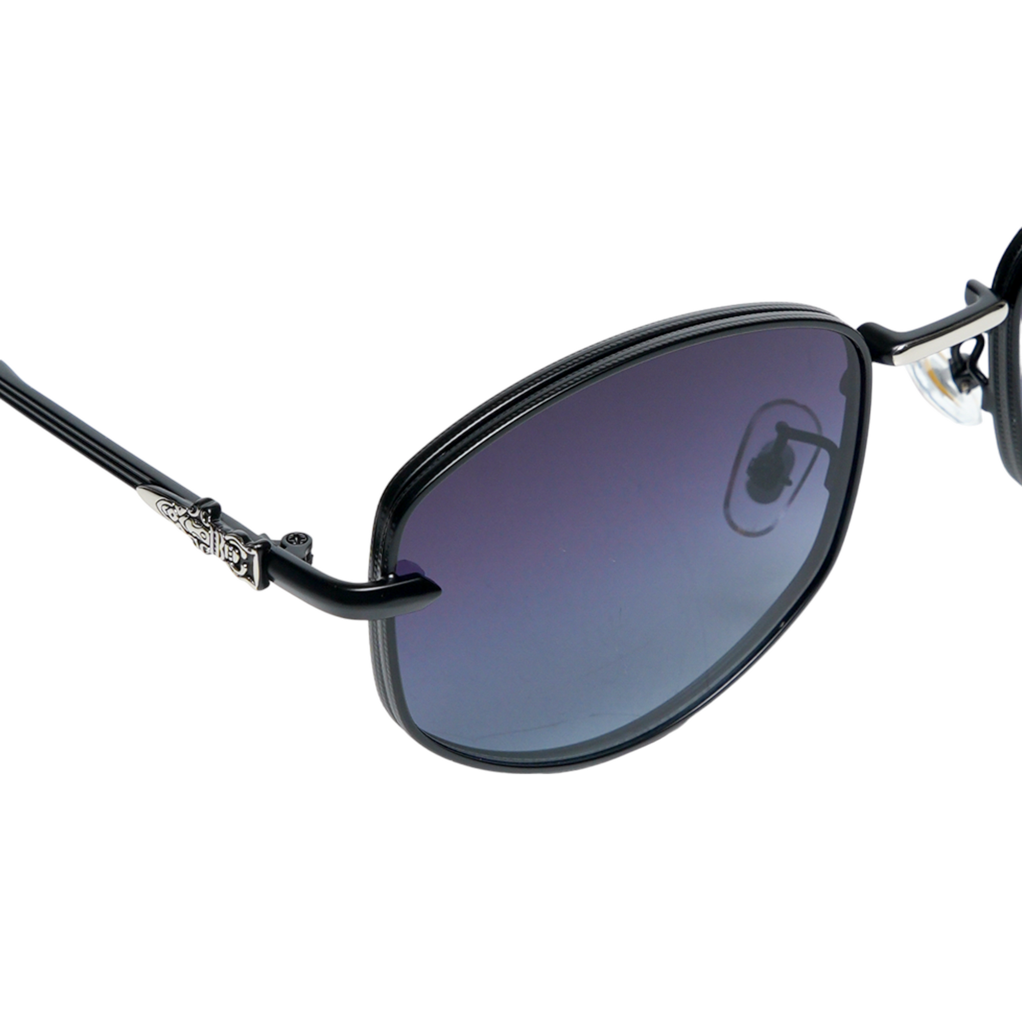 Chokore Classic Round Metal Sunglasses (Black)