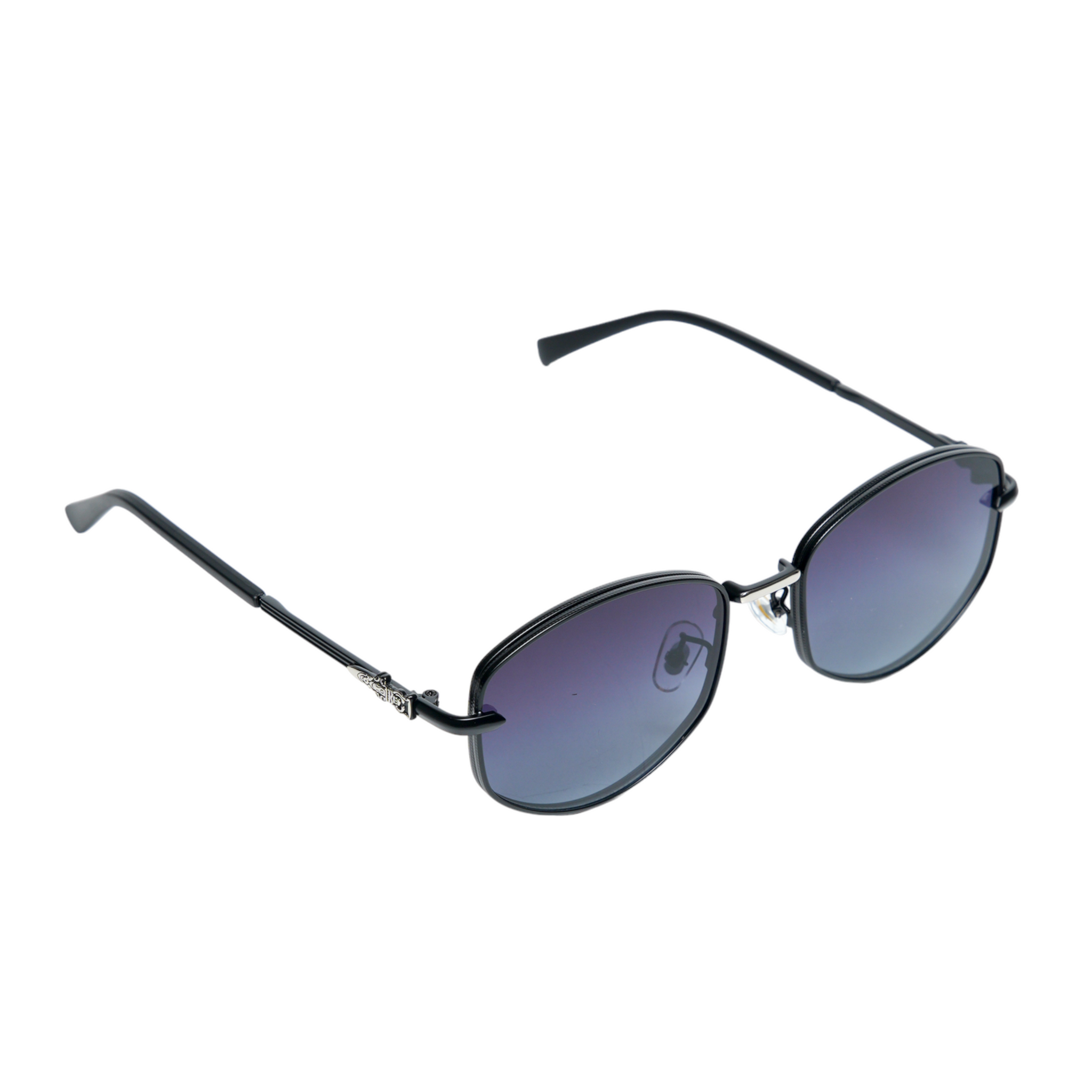 Chokore Classic Round Metal Sunglasses (Black)