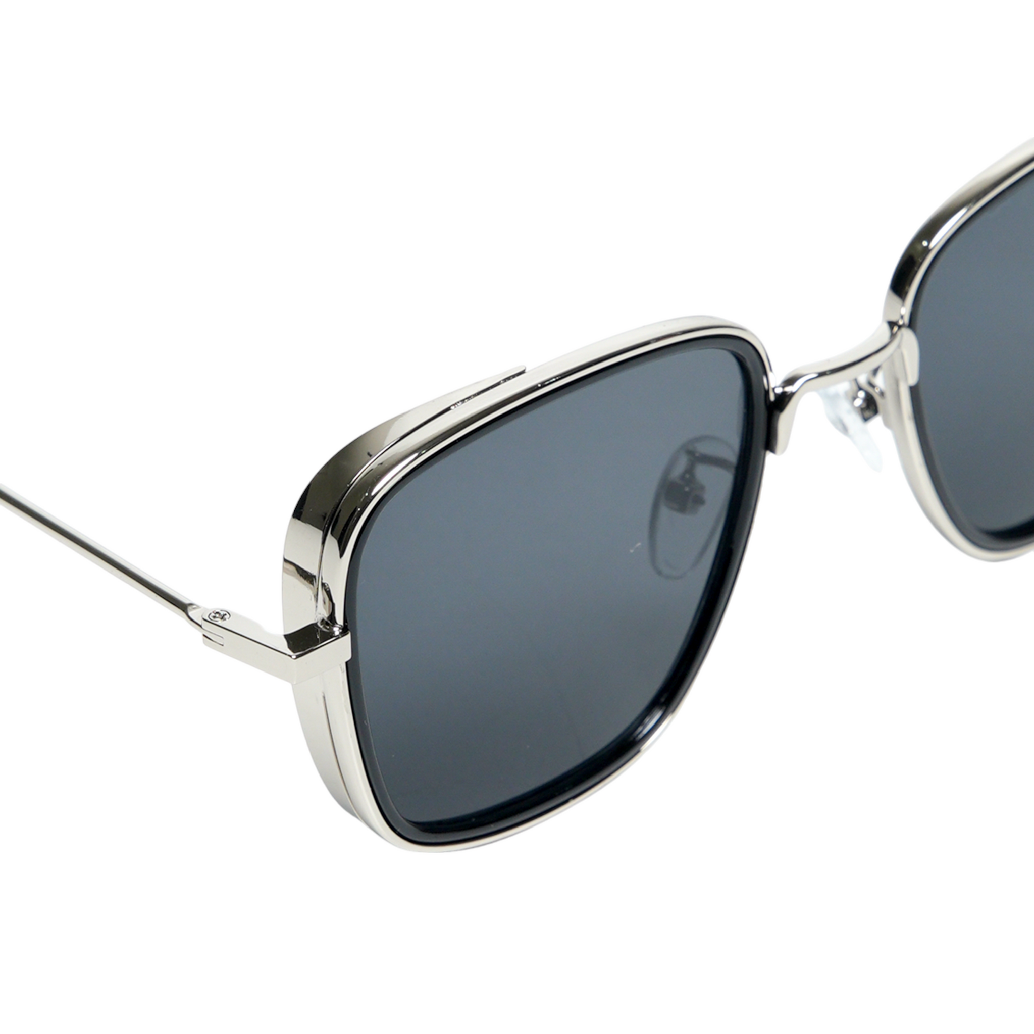 Chokore Iconic Wayfarer Sunglasses (Black & Silver)