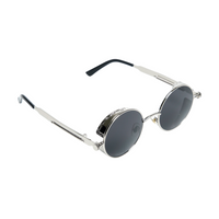 Chokore Chokore Retro Polarized Round Sunglasses (Black & Silver)
