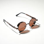 Chokore Chokore Hollow Metallic Wrap-around Sunglasses (Brown) Chokore Retro Polarized Round Sunglasses (Brown)
