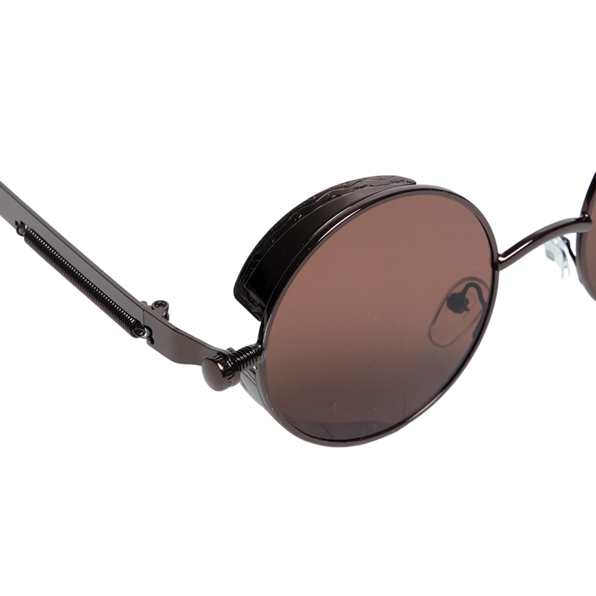 Chokore Retro Polarized Round Sunglasses (Brown)