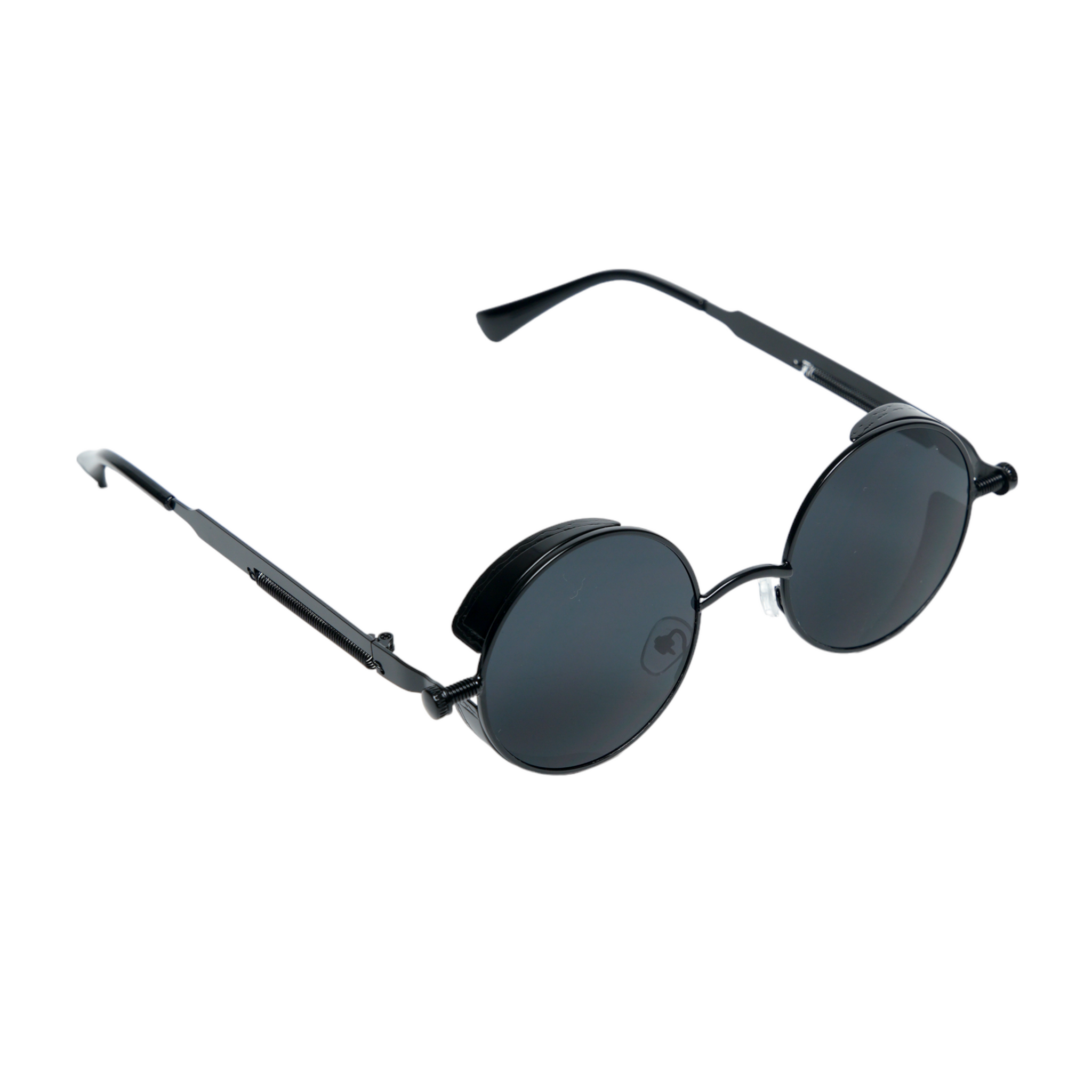 Chokore Retro Polarized Round Sunglasses (Black)