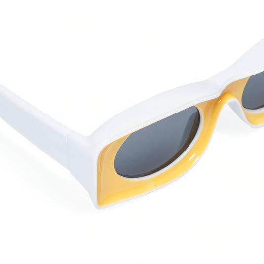 Chokore Trendy Oval Sunglasses with UV 400 Protection (Yellow)
