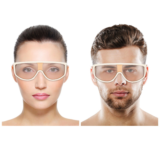 Chokore Retro Oversized UV-400 Protected Sunglasses (White)