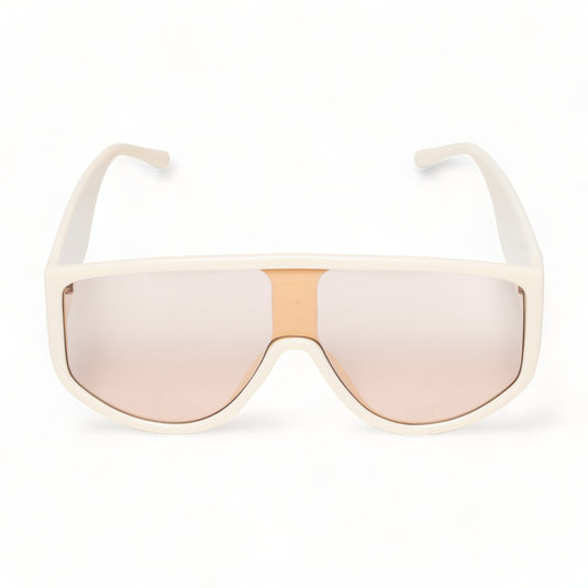 Chokore Retro Oversized UV-400 Protected Sunglasses (White)