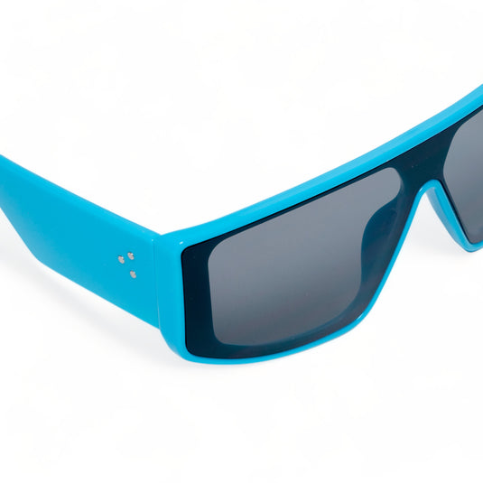 Chokore Oversized Rectangular Sunglasses (Blue)