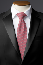 Chokore Chokore Pink Striped Silk Necktie - Plaids Range 