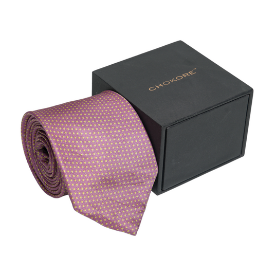 Chokore Marsala & Off-white Dots Silk Necktie