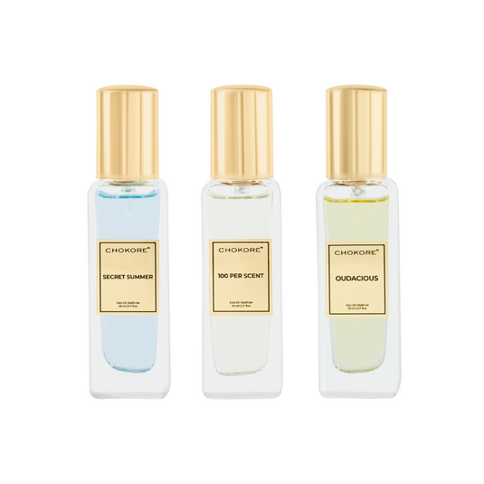 Secret Summer Â· 100 Per Scent Â· Oudacious | 3 x 15ml / 20ml Unisex Perfume Combo | (Morning / All Day)