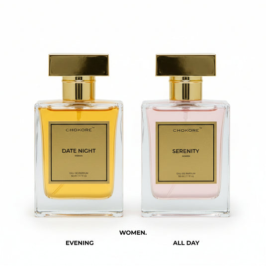 Date Night · Serenity | 2 x 50ml Perfume Combo For Women | (Morning / Evening All Day)