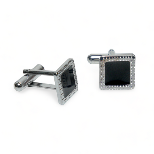 Chokore Textured Square Cufflinks (Black)