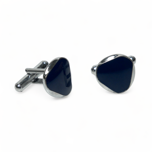 Chokore Circular Triangle Cufflinks (Blue)