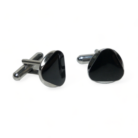 Chokore Circular Triangle Cufflinks (Black)
