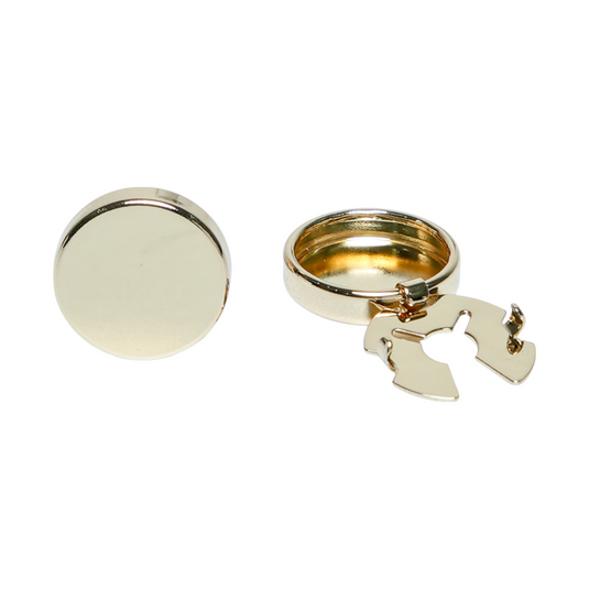 Classic Gold Brass Cuff Buttons – Easy-Fit Formal Wear