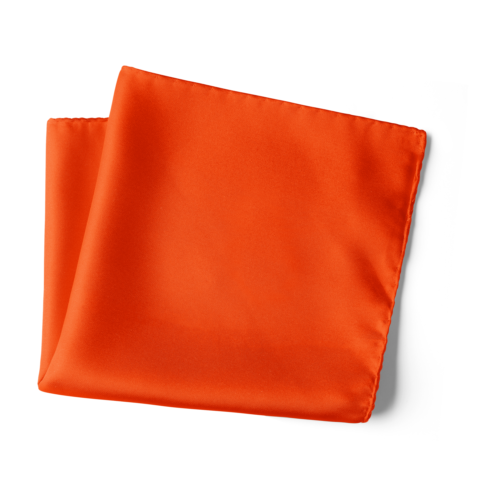 Chokore Saffron Pure Silk Pocket Square, from the Solids Line