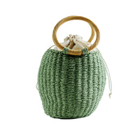 Chokore Chokore Straw Pot-shaped Bag (Green)