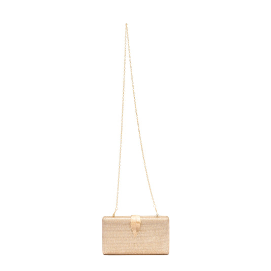 Chokore Chokore Shimmery Leaf Clutch/Handbag (Champagne) 