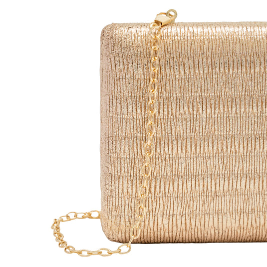 Chokore Chokore Shimmery Leaf Clutch/Handbag (Champagne) 