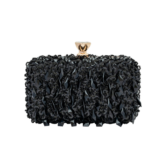Chokore Embellished Evening Clutch/Handbag (Black)