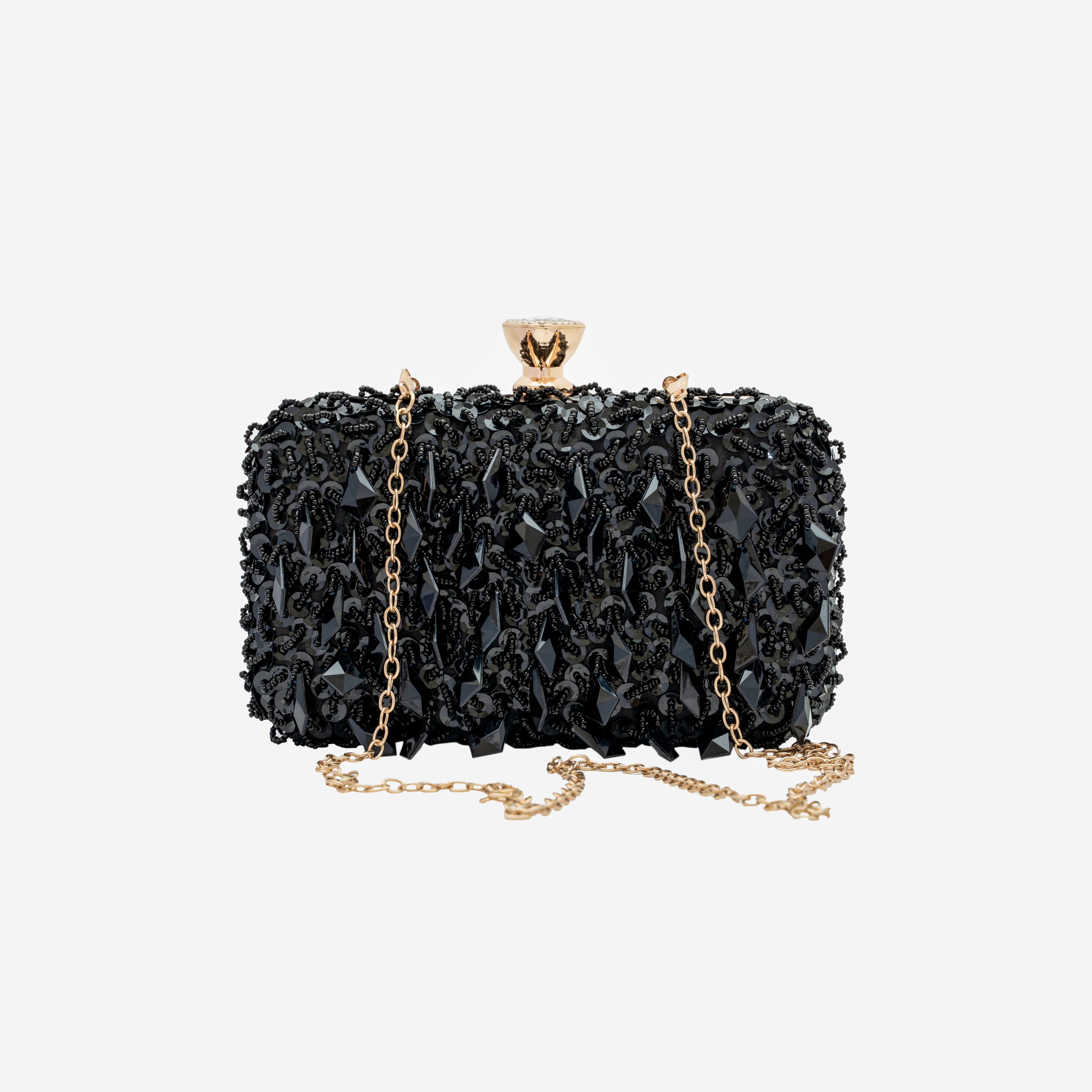 chokore Chokore Embellished Evening Clutch/Handbag (Black)