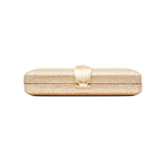 Chokore Chokore Shimmery Leaf Clutch/Handbag (Champagne) 