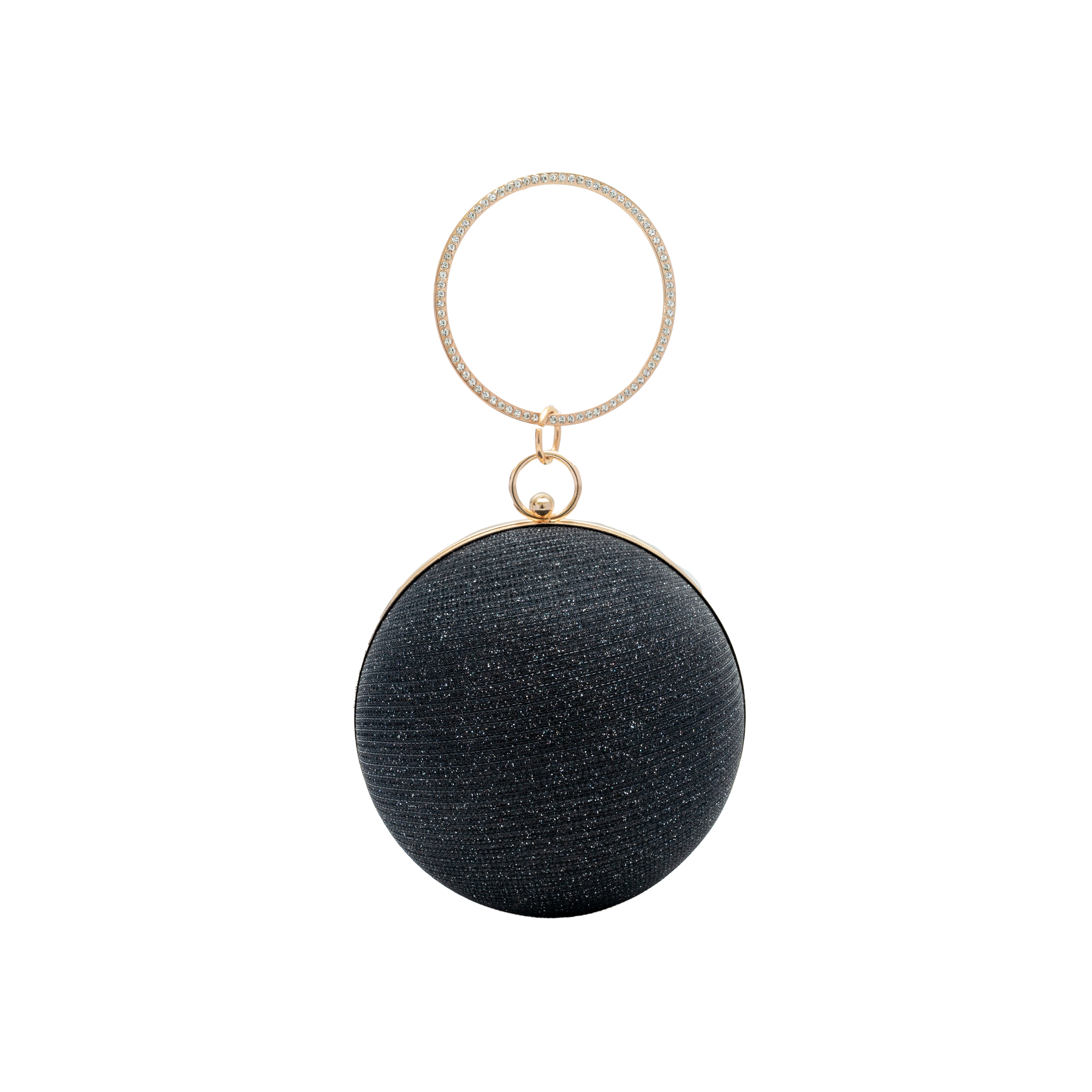 chokore Chokore Spherical Rhinestone Crossbody Bag (Black)