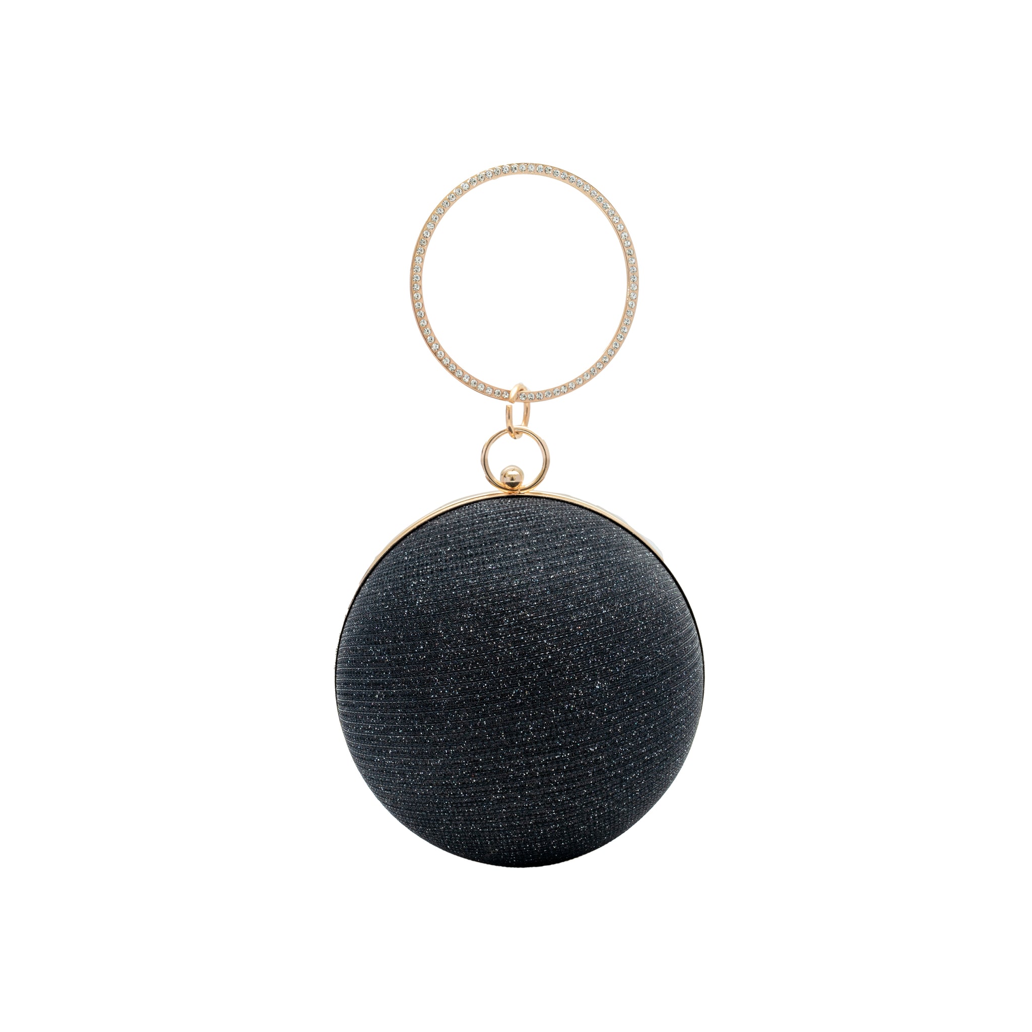 Chokore Spherical Rhinestone Crossbody Bag (Black)