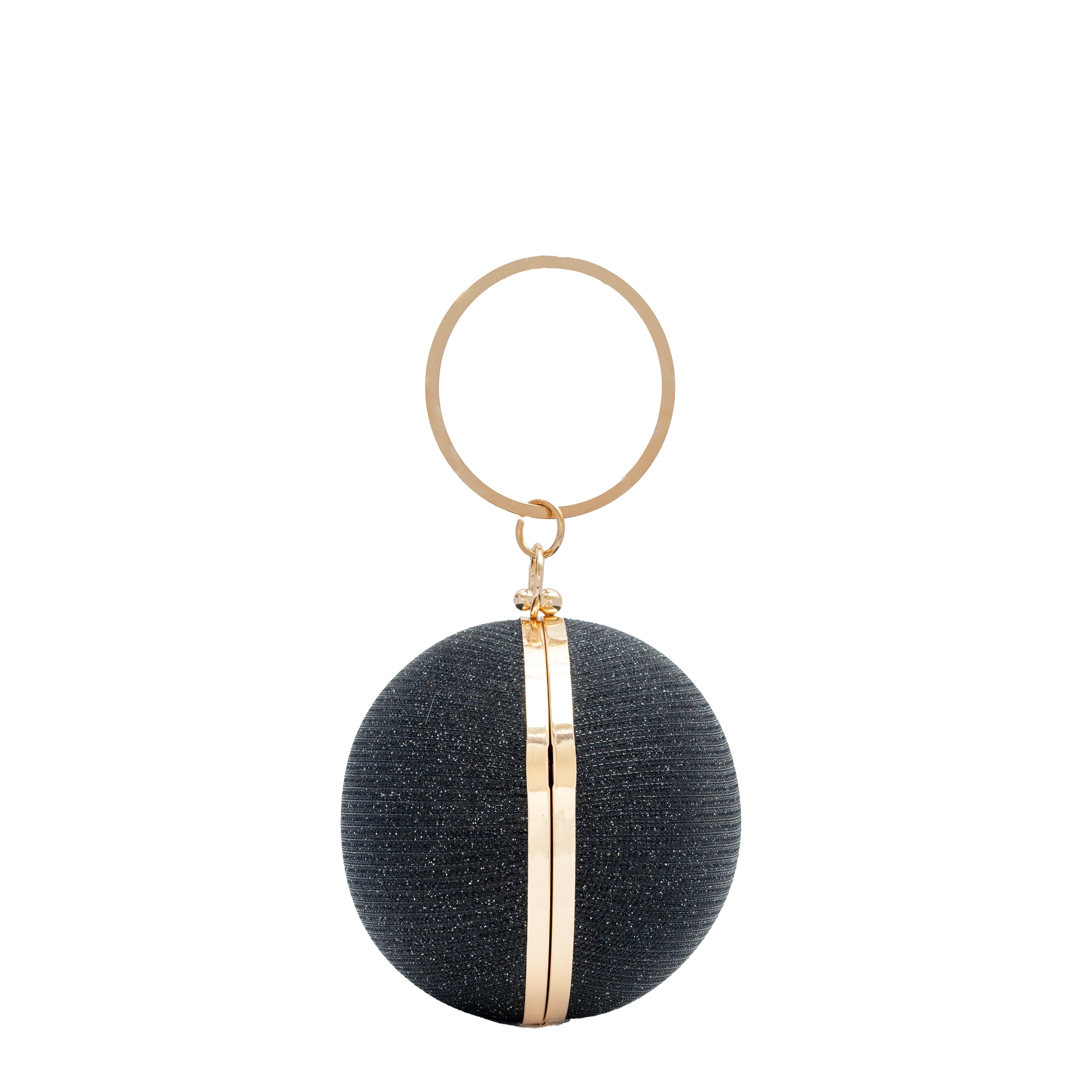 chokore Chokore Spherical Rhinestone Crossbody Bag (Black)