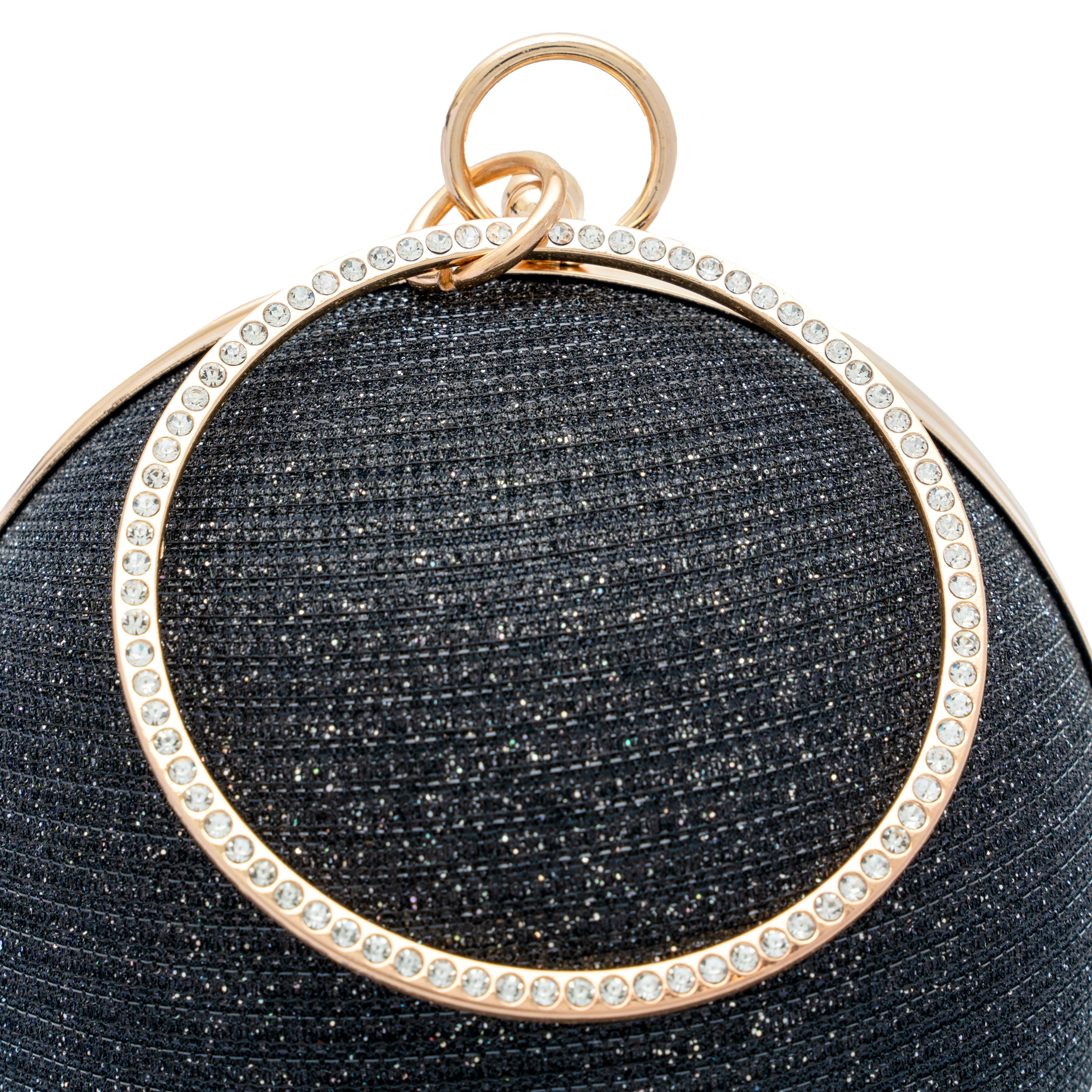 chokore Chokore Spherical Rhinestone Crossbody Bag (Black)