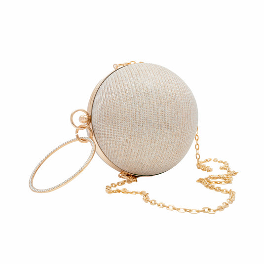 Chokore Chokore Spherical Rhinestone Crossbody Bag (Golden) 