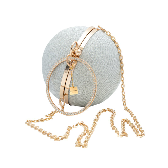 Chokore Chokore Spherical Rhinestone Crossbody Bag (SIlver) 