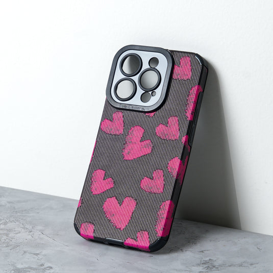Chokore Heart Stamp Cover (Black) for iPhone