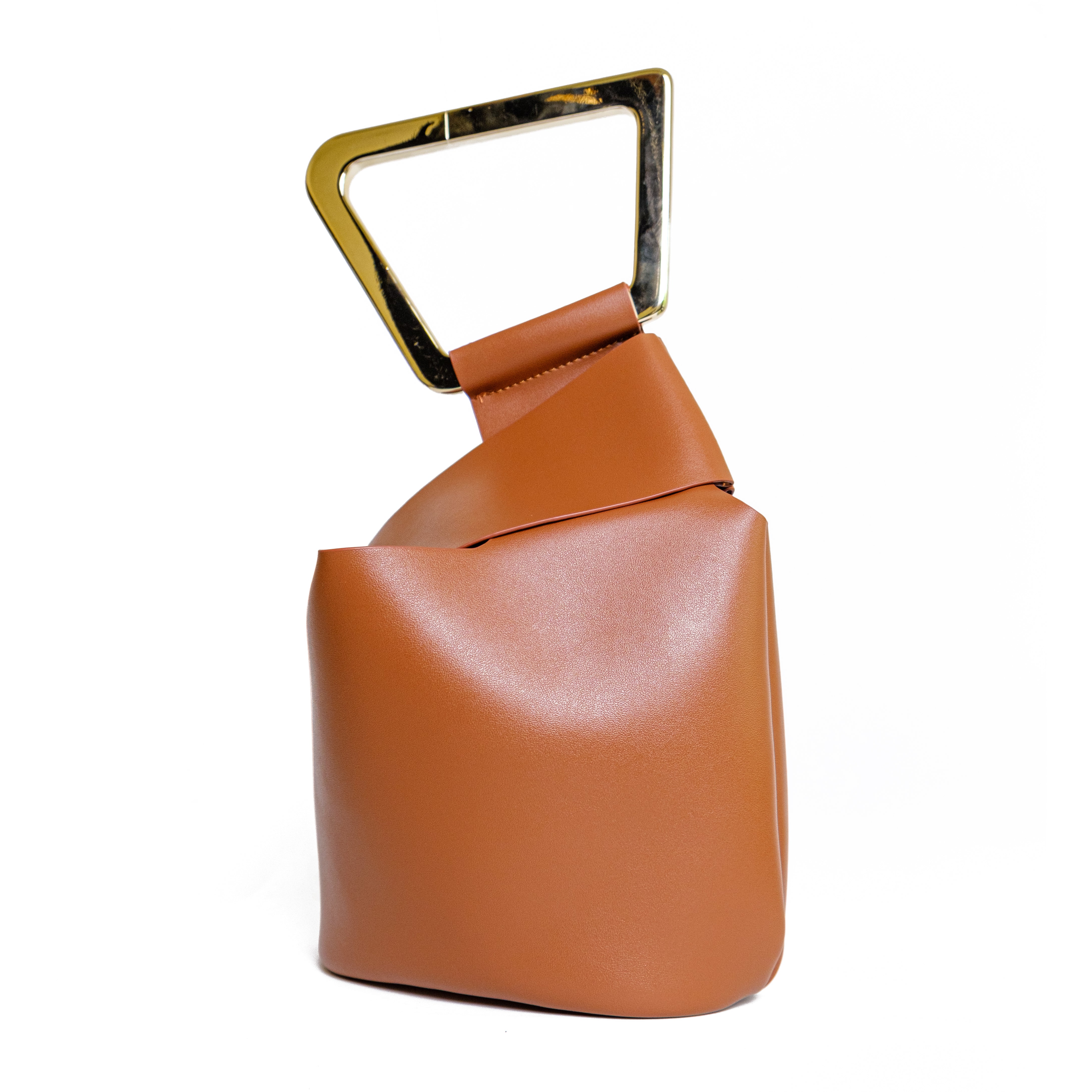 chokore Chokore Wrist Bag with Golden Handle (Brown)