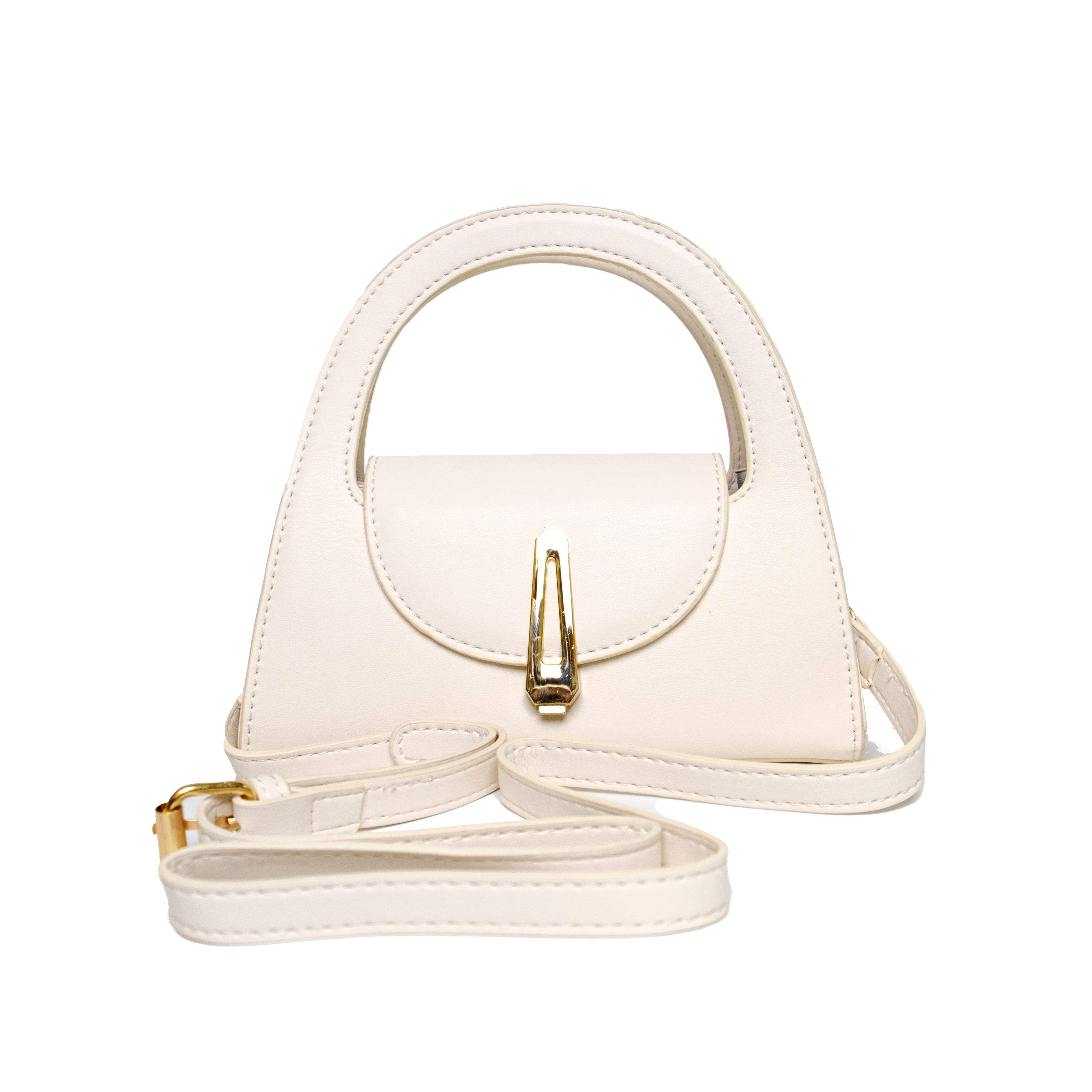 chokore Chokore Sensational Handbag with Retro Lock (White)