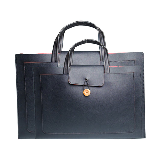 Chokore Chokore Large Luxury Leather Bag for Women (Black) 
