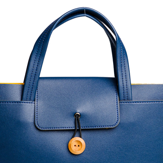 Chokore Chokore Large Luxury Leather Bag for Women (Blue) 