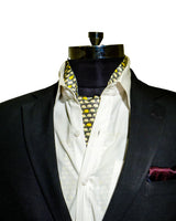 Chokore Chokore Gray & White Elephant Silk Cravat