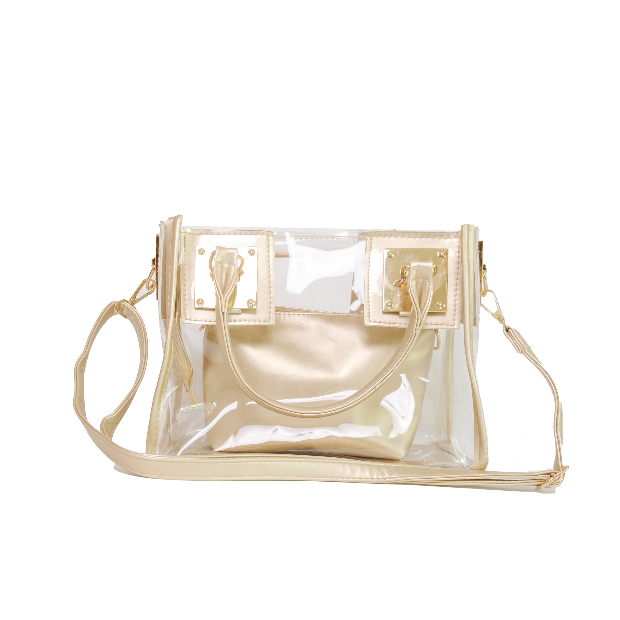 Chokore Clear Handbag, Set of 2 (Gold)