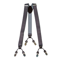 Chokore Chokore Stretchy Y-shaped Suspenders with 6-clips (Black & White)