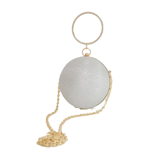 Chokore Chokore Spherical Rhinestone Crossbody Bag (SIlver) 
